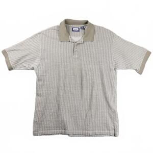 Vintage TWEED Premier Brand Men's‎ Polo Thick Knit Beige 2XL